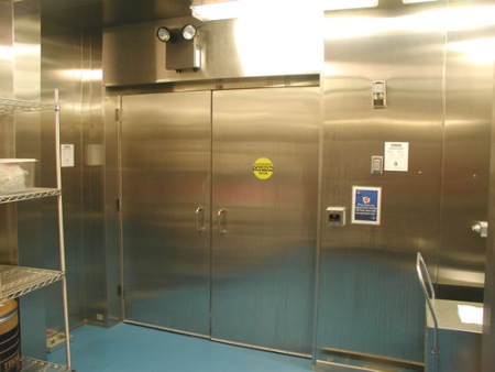 fabrication of clean room components in stainless steel- doors, walls, ceilings, cabinets, shelves