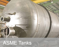 ASME certified welding of pressure vessels and tanks